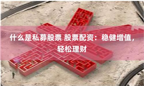 什么是私募股票 股票配資：穩健增值，輕松理財